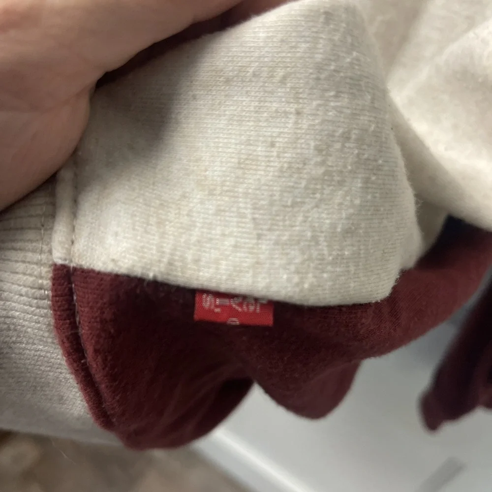 Levi's Men's Color Block Hoodie XLRed White Logo Pullover Hoodie Streetwear